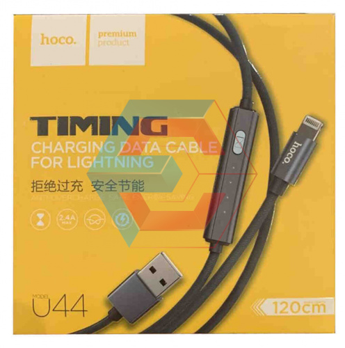 Usb cable Hoco U44 Timing iPhone (120 см) Серый