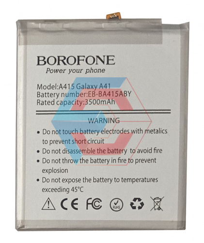 Батарея (аккумулятор) EB-BA415ABY для Samsung A415 Galaxy A41 (3500 mAh) (Borofone) - ёмкость, состояние, распиновка