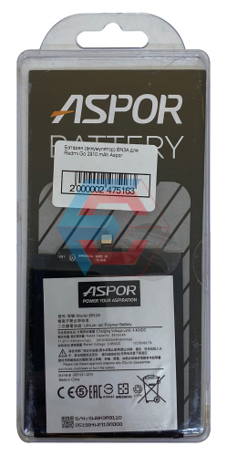 Батарея (акумулятор) BN3A для Xiaomi Redmi Go 2910 mAh 100% ємності Aspor Батарея (акумулятор) BN3A для Xiaomi Redmi Go 2910 mAh 100% ємності Aspor - ёмкость, состояние, распиновка