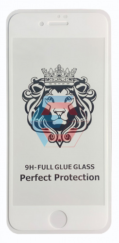 Защитное стекло 9D для iPhone 7 iPhone 8 Белое (тех. упаковка)