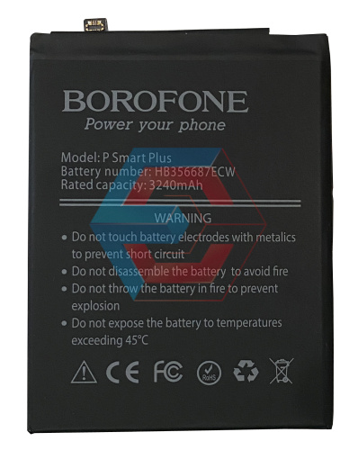 Батарея (акумулятор) HB356687ECW для Huawei P Smart Plus/ Mate 10 Lite (Borofone) 3340 mah - ёмкость, состояние, распиновка