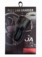 Автомобильное зарядное устройство Quick Charge 3.0 на 2 USB (3.1 A) Черный
