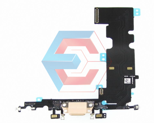 Шлейф для iPhone 8 Plus с Золотистым разъемом зарядки и микрофоном