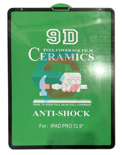 Защитное стекло CERAMIC для iPad Pro 12.9" Черное
