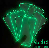 Защитное стекло для iPhone 6, iPhone 7, iPhone 8  (тех.пак) люминесцентный ободок