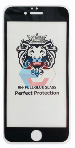 Защитное стекло 9D для iPhone 6 Черное (тех. упаковка)