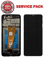 дисплей + сенсор samsung a045 galaxy a04 чорний у рамці 100% service pack - стоимость, партномер