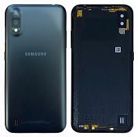 Крышка задняя Samsung A015 Galaxy A01 (2020) Черная Оригинал PRC