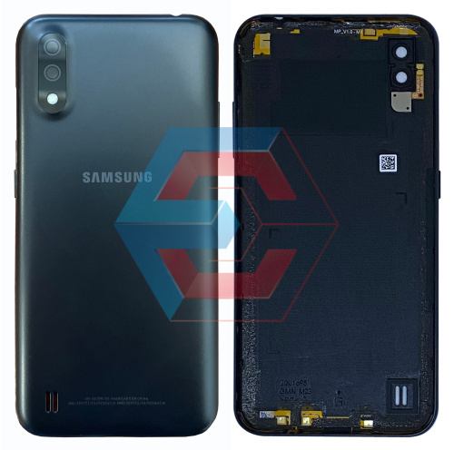 Крышка задняя Samsung A015 Galaxy A01 (2020) Черная Оригинал PRC