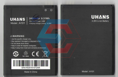 №016 Батарея (аккумулятор) UHANS A101 2450mAh Б.У