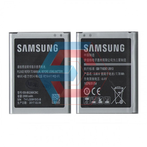 Батарея (аккумулятор) EB-BG360CBC для Samsung G360H, G361 J200  (Li-ion 3.8V 2000mAh) оригинал Китай - ёмкость, состояние, распиновка