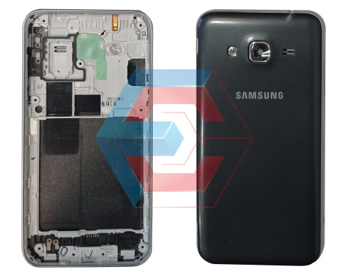 Крышка задняя c корпусом в сборе с кнопками Samsung J320 Galaxy J3 Черная оригинал PRC