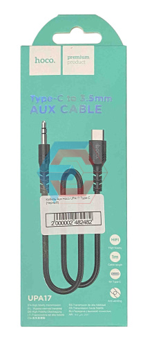 Кабель Aux Hoco UPA17 Type-C (Чорний)