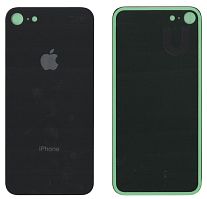 Крышка корпуса для iPhone 8 Черная (стекло) (Большой вырез) оригинал PRC