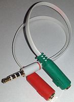 Аудио двойник KY-57 3,5 (папа-2 мама) (3 pin) плоский (Белый)