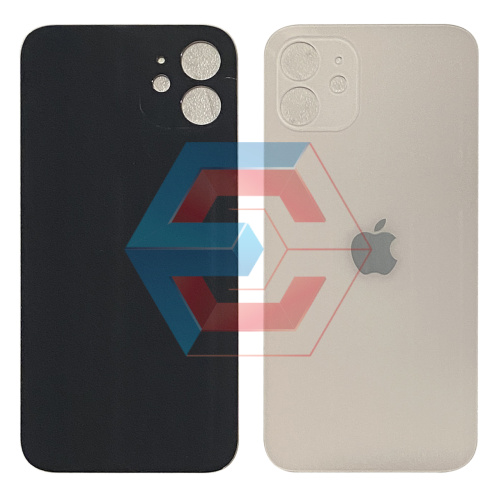 Крышка корпуса для iPhone 12 Золотая , (большой вырез под стекло кам (стекло) оригинал PRC