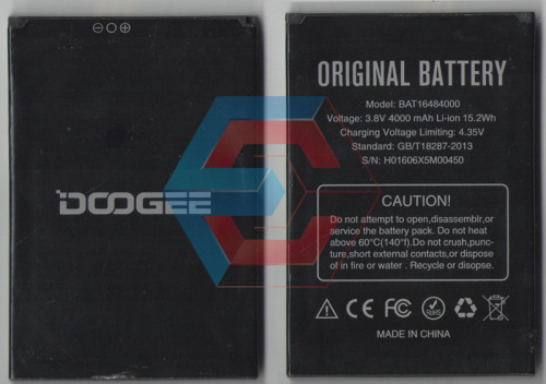 Батарея (аккумулятор) Doogee X5 MAX , X5 MAX PRO BAT16484000 (3.8V 4000mAh) Б.У