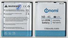 Батарея (аккумулятор) Nomi NB-45, i450 1700 mAh 3.7V Б.У