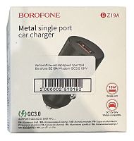Автомобільний зарядний пристрій Borofone BZ19A Wisdom QC3.0 18W