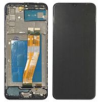 дисплей + сенсор samsung a02s (a025g) чорний оригінал з рамкою 100% service pack gh-20118a - стоимость, партномер