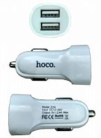 Автомобильное зарядное устройство Hoco Z2A 2USB (2.4 A) Белый