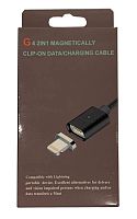 USB-кабель (шнур) Magnetic Clip-On Lightning (1m) Чорний