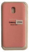 Чохол на Samsung J330 Galaxy J3 2017 (Pink) Silicone Case Premium