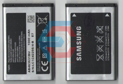 Батарея (аккумулятор) AB463651BU Samsung 1000mAh Б.У Батарея (аккумулятор) AB463651BU Samsung 1000mAh Б.У