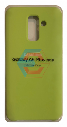 Чехол на Samsung A605 Galaxy A6 Plus 2018 (Light green) Silicone Case Premium