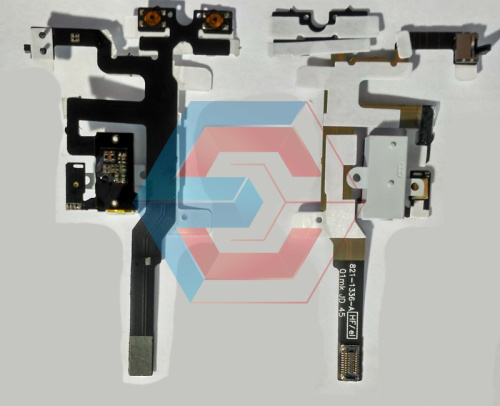 Шлейф кнопок громкости + HF iPhone 4S белого цвета