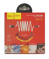 USB-кабель (шнур) Hoco X21 Silicone micro (1m) Чорно-червоний
