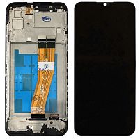 дисплей + сенсор samsung a035f galaxy a03 чорний з рамкою оригінал 100% service pack gh97-22242a - стоимость, партномер