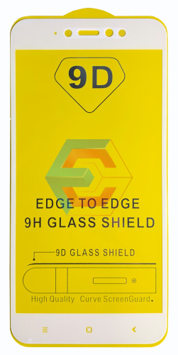 Защитное стекло 9D для Xiaomi Redmi Note 5A  Белый 