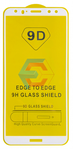 Защитное стекло 9D для Huawei Mate 10 Lite (RNE-L01 / RNE-L21) Белое тех. упаковка 