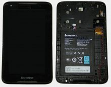 Дисплей + сенсор для планшета Lenovo IdeaTab A3000 Черный с рамкой Б.У