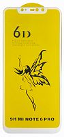 Защитное стекло 6D для Xiaomi Redmi Note 6 Pro Белый 