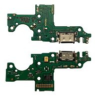 Нижняя плата Huawei Y8p (2020) с конектором зарядки + микрофон + компоненты