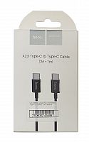 USB-кабель (шнур) Hoco X23 Розгорнутий Type-C to Type-C (1m) Чорний