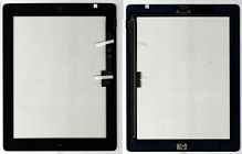 Тачскрин (сенсор) iPad 3/ iPad 4 чёрный assembly with home button