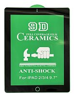 Защитное стекло CERAMIC для iPad 4 9.7" Черное