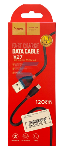 USB-кабель (шнур) Hoco X27 Excellent Micro Чорний