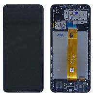 дисплей + сенсор samsung a022 чорний з рамкою оригінал 100% service pack gh82-25043a - стоимость, партномер