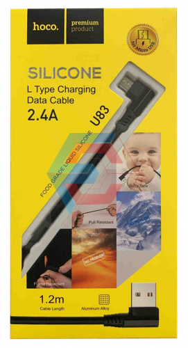 Usb cable Hoco U83 Puissant Micro USB 2.4A (120см) Черный