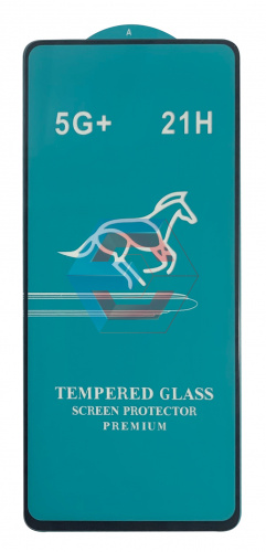 Защитное стекло 9D для Samsung A525 Galaxy A52 Черный (Тех пак)
