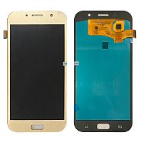 дисплей + сенсор samsung a720h galaxy a7 2017 золотий lcd oled (orig size) (prc) - стоимость