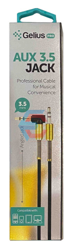 Кабель аудіо 3,5 Gelius (папа-мама) 1м (бічний) Чорний