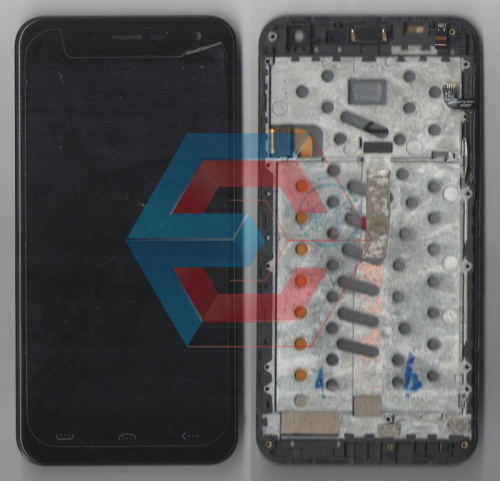 Дисплей + сенсор Ergo A500 Best Черный, c рамкой Б.У