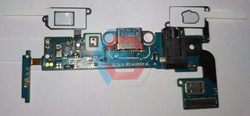 Шлейф Samsung A500F Galaxy A5 с системным разьемом и разьемом под наушники черного цвета 