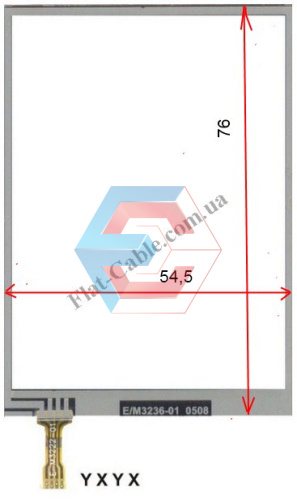 Сенсор iPhone №097 I8, F8 / P5 4G / P128 / P168 3G (54,5х76мм)