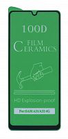 Защитное стекло Film Ceramic для Samsung A12/A22/A32/M12 Черное тех. упаковка